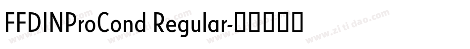 FFDINProCond Regular字体转换
